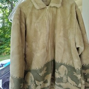 Women's wildlife fuzzy coat